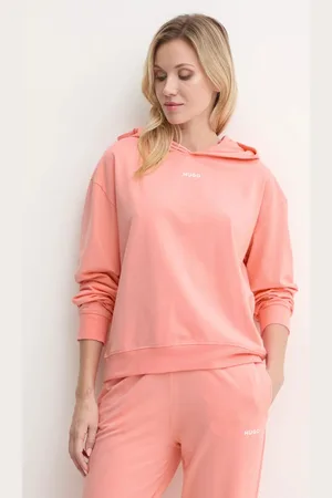HUGO BOSS Bluza lounge kolor z kapturem gładka 50490594