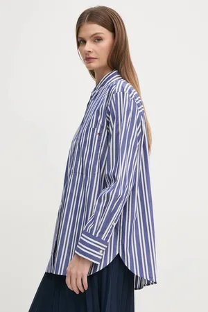 Tommy Hilfiger Koszula bawełniana damska kolor regular z kołnierzykiem klasycznym