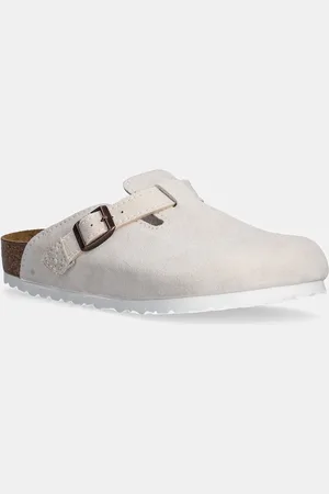 Birkenstock Klapki zamszowe Boston męskie kolor 1028790