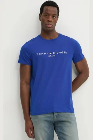 Tommy Hilfiger T-shirt bawełniany męski kolor z aplikacją