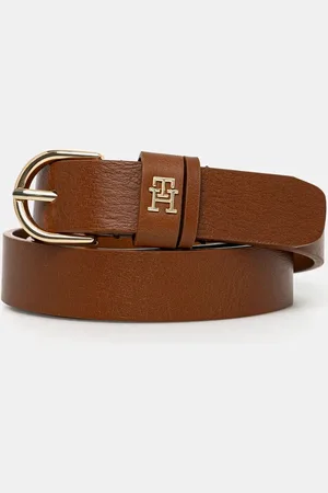 Tommy Hilfiger Pasek skórzany damski kolor AW0AW16836