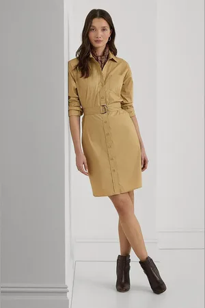 Ralph Lauren Sukienka z domieszką lnu kolor mini prosta 200940277