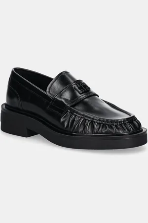 Tommy Hilfiger Mokasyny skórzane TJW ORIGIN LOAFER damskie kolor na płaskim obcasie EN0EN02708
