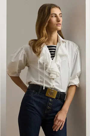 Ralph Lauren Koszula bawełniana damska kolor relaxed z kołnierzykiem klasycznym 200962682