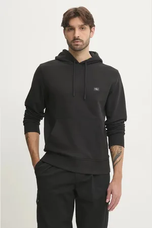 Calvin Klein Bluza bawełniana męska kolor z kapturem gładka J30J327113