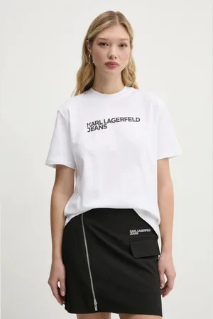 Karl Lagerfeld T-shirt bawełniany damski kolor A1W17005