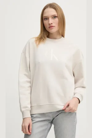 Calvin Klein Bluza bawełniana damska kolor z nadrukiem J20J224724