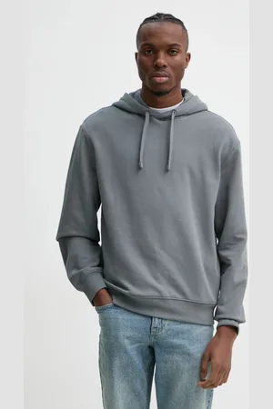 HUGO BOSS Bluza bawełniana męska kolor z kapturem gładka 50486478