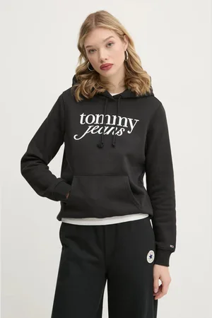 Tommy Hilfiger Bluza damska kolor z kapturem z nadrukiem DW0DW20170