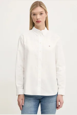 Tommy Hilfiger Koszula bawełniana damska kolor regular z kołnierzykiem klasycznym DW0DW19890