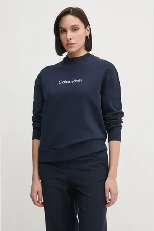 Calvin Klein Bluza bawełniana damska kolor z nadrukiem