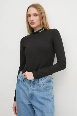 Calvin Klein Longsleeve damski kolor z półgolfem J20J224763