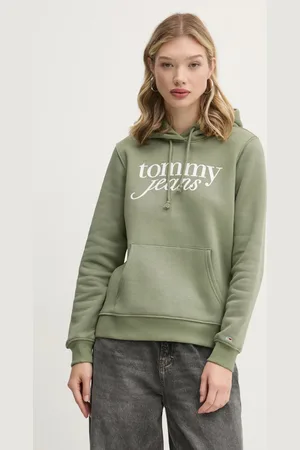 Tommy Hilfiger Bluza damska kolor z kapturem z nadrukiem DW0DW20170