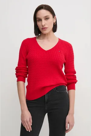 Tommy Hilfiger Sweter bawełniany kolor lekki WW0WW44987