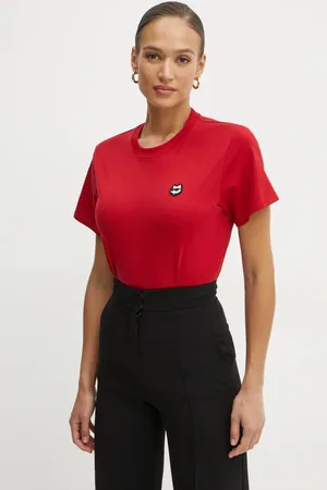 Karl Lagerfeld T-shirt bawełniany damski kolor A1W17025