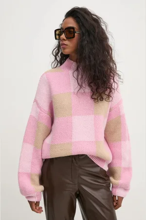 STINE GOYA Sweter z domieszką wełny damski kolor z półgolfem SG-PS25-K020-2327