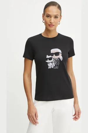 Karl Lagerfeld T-shirt bawełniany damski kolor A1W17131