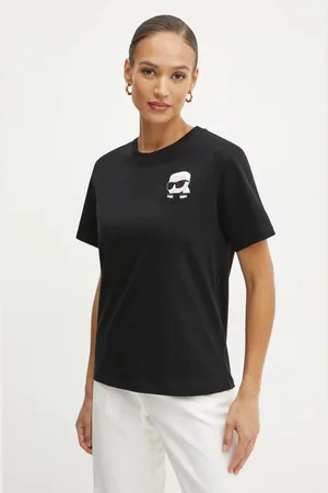 Karl Lagerfeld T-shirt bawełniany damski kolor A1W17100