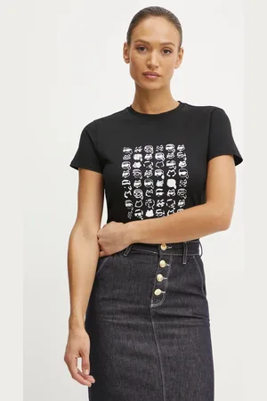 Karl Lagerfeld T-shirt bawełniany damski kolor A1W17124