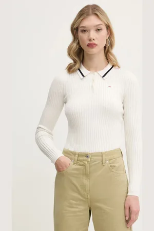 Tommy Hilfiger Sweter z domieszką wełny damski kolor lekki DW0DW19887
