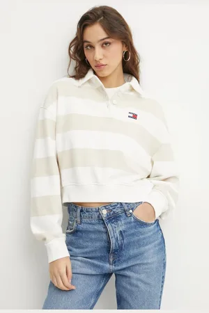 Tommy Hilfiger Bluza bawełniana damska kolor wzorzysta DW0DW19409