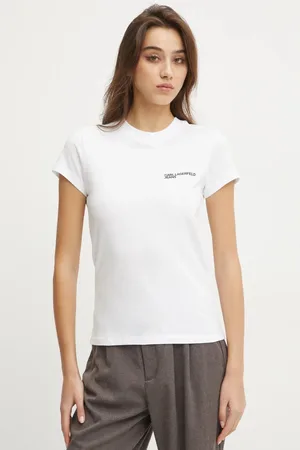 Karl Lagerfeld T-shirt bawełniany damski kolor A1W17004