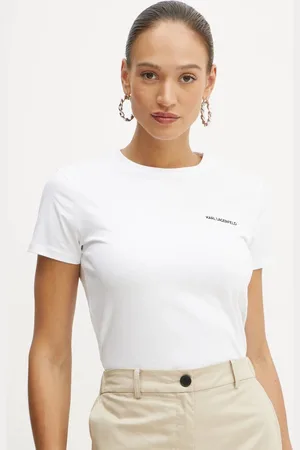Karl Lagerfeld T-shirt bawełniany damski kolor A1W17019