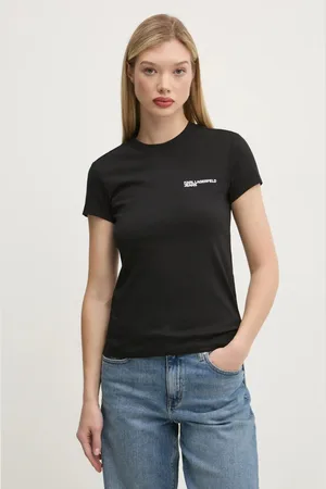 Karl Lagerfeld T-shirt bawełniany damski kolor A1W17004
