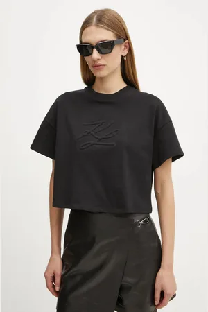 Karl Lagerfeld T-shirt bawełniany damski kolor A1W17071