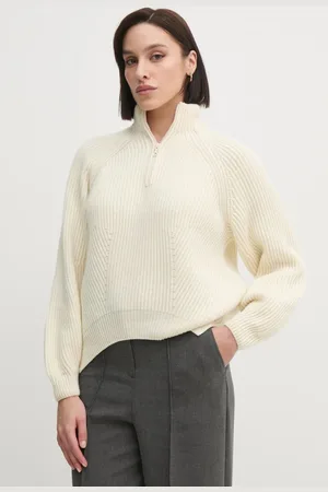Lacoste Sweter wełniany damski kolor ciepły AF2528