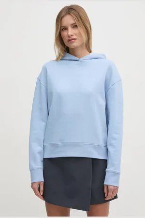 Calvin Klein Bluza bawełniana damska kolor z kapturem z aplikacją K20K208126