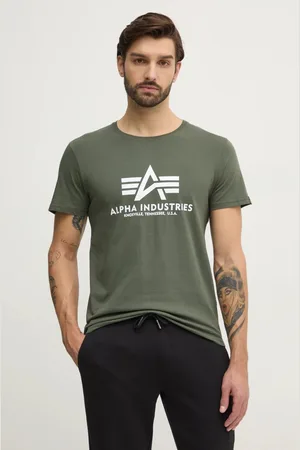 Alpha Industries T-shirt bawełniany Basic T-Shirt kolor z nadrukiem 100501.142