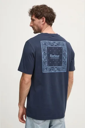 Barbour T-shirt bawełniany męski kolor z nadrukiem MTS1382NY91