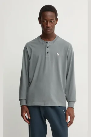 Abercrombie & Fitch Longsleeve bawełniany kolor gładki KI124-4534