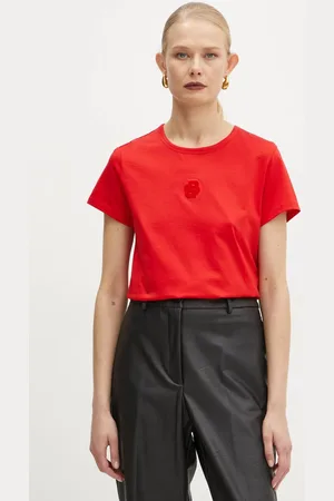 HUGO BOSS T-shirt bawełniany damski kolor 50534800