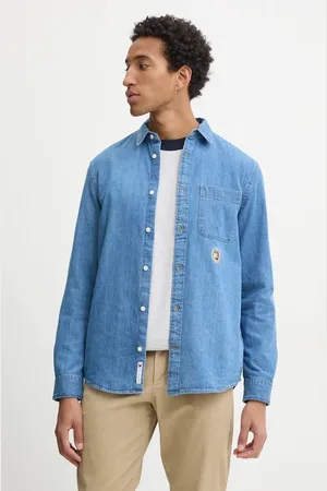 Tommy Hilfiger Koszula jeansowa męska kolor regular z kołnierzykiem klasycznym DM0DM20459