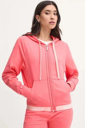 HUGO BOSS Bluza damska kolor z kapturem gładka