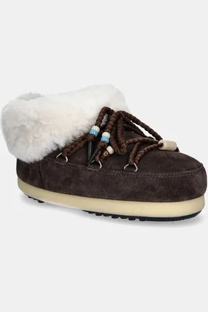 Moon Boot śniegowce zamszowe MB EVX MULE SUEDE BEADS kolor 80D1470040 ML01