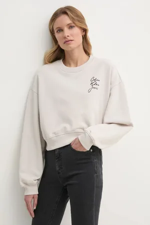 Calvin Klein Bluza bawełniana damska kolor z nadrukiem J20J224743