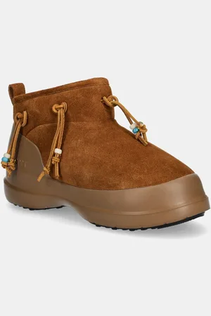 Moon Boot śniegowce zamszowe MB LUNA LOW SUEDE BEADS kolor 80D2480100 M008