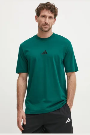 adidas T-shirt bawełniany Essential męski kolor gładki JF1096
