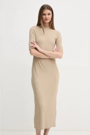 Tommy Hilfiger Sukienka kolor midi dopasowana WW0WW44430