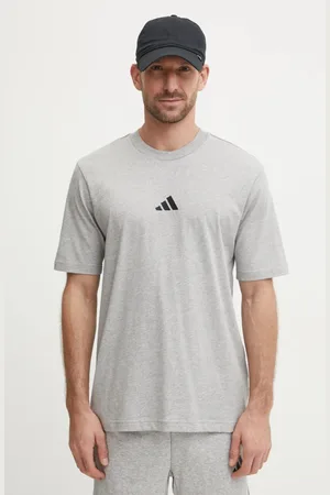 adidas T-shirt bawełniany Essential męski kolor melanżowy JF1091