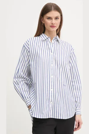 Pepe Jeans Koszula bawełniana ARTEMISA damska kolor relaxed z kołnierzykiem klasycznym PL304975