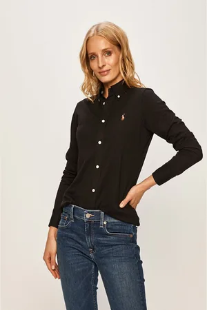 Ralph Lauren Koszula bawełniana damska kolor regular z kołnierzykiem klasycznym