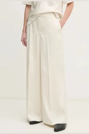 Calvin Klein Spodnie damskie kolor szerokie high waist K20K207978