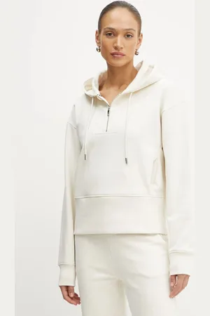 HUGO BOSS Bluza damska kolor z kapturem z aplikacją 50532221