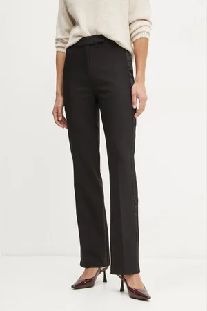 Morgan Spodnie PFIBY.F damskie kolor szerokie high waist PFIBY.F