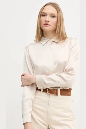 Calvin Klein Koszula damska kolor relaxed z kołnierzykiem klasycznym J20J224855