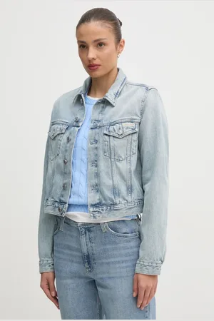 Calvin Klein Kurtka jeansowa damska kolor przejściowa J20J224544